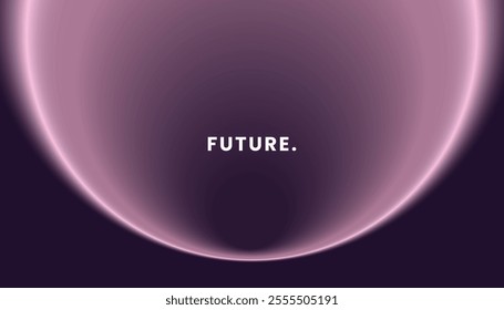 Minimalist design featuring a gradient background with a glowing circular shape.