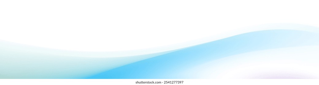 A minimalist design featuring a light blue wave transitioning into white with a subtle gradient effect.