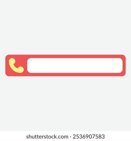 A minimalist design featuring a phone icon and a text box for communication.