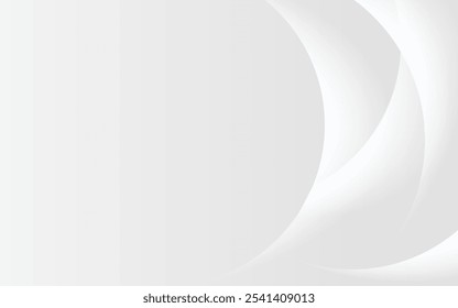 Diseño minimalista con curvas suaves y Gradientes suaves en un fondo gris claro.