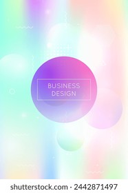 Minimalist Design. Geometric Texture. Simple Dots. Shiny Pearlescent Backdrop. Round Concept. Memphis Flyer. Violet Magic Presentation. Rainbow Fluid. Purple Minimalist Design