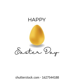 minimalist design happy Easter day background template for banner, poster, greeting card, and gift in the white background 
