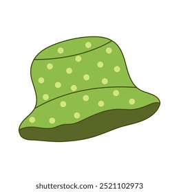 Minimalist design headdress, panama hat of a green color