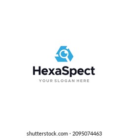 Minimalist design HEXA SPECT mirror logo design