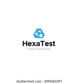 Minimalist design HEXA TEST system logo design