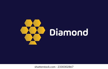 Concepto de enlace hexagonal de diseño minimalista 