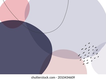 Diseño minimalista de fondo horizontal con composición de formas orgánicas abstractas