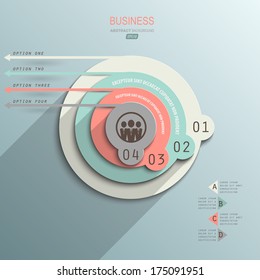 minimalist design infographic on paper style / design element for business presentation