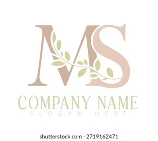 Un diseño minimalista con las iniciales MS.