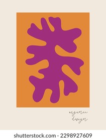 Minimalist design inspired by Henri Matisse. Modern art Matisse simple paper cut flat shapes. Vector illustration.