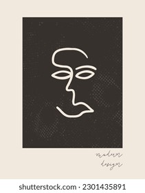 Minimalist design inspired. Modern art Matisse simple paper cut flat shapes. Vector illustration.