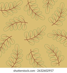 Minimalist design of leaf frame background.