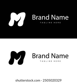 minimalist design letter initial m illustration m logo simple for brand template