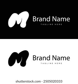 Diseño minimalista Letra inicial M Ilustración M Logotipo simple para Plantilla de marca