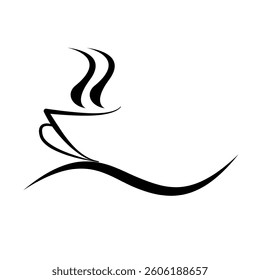 Minimalist design logo coffee cafe concept design 