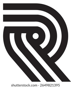 Minimalist design logo, Creative monochrome monogram icon of letter RR R. Universal elegant luxury alphabet vector design