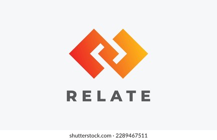Conexión de diamante con logotipo de diseño minimalista para empresas e industrias 