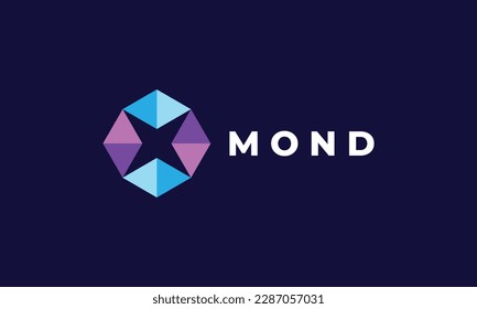 Minimalist design logo for industry and gems business