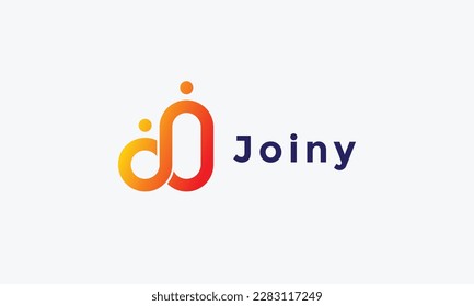 Minimalist design logo link group for business support and organization