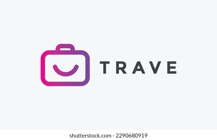 Minimalist design logo travel bag for tour and vocation