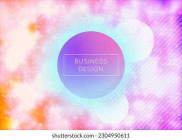 Minimalist Design. Neon Shape. Round Iridescent Composition. Motion Dots. Purple Soft Presentation. Minimal Pattern. Light Poster. Vibrant Flyer. Blue Minimalist Design