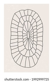 Minimalist design poster with abstract organic shapes composition