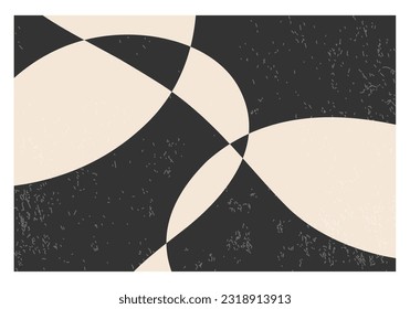 Minimalist design poster with abstract organic shapes composition