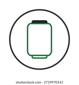 Un diseño minimalista presenta un objeto envuelto dentro de un contorno circular. Este simple elemento gráfico se presta a varias aplicaciones, incluyendo branding, iconos y diseño digital