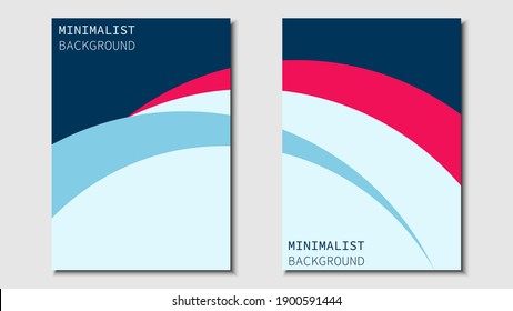 Minimalist design. Set of cover designs for books, magazines, brochures, pamphlets and more. A4 size design. Eps10 vector