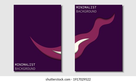 Minimalist design. Set of cover designs for books, magazines, brochures, pamphlets and more. A4 size design. Eps10 vector