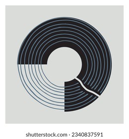 Minimalist design with shapes and hand draw lines