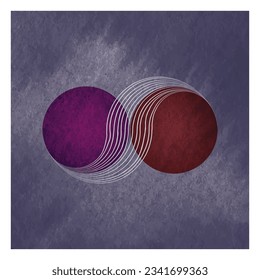 Minimalist design with shapes and hand draw lines