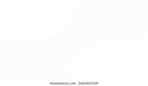 Un diseño minimalista muestra un patrón semitono degradado con diferentes densidades de puntos sobre un fondo blanco limpio, creando una superficie texturizada sutil con una estética moderna