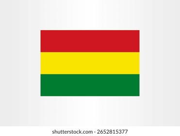 A minimalist design showcasing the Bolivian flag with its horizontal stripes of red, yellow, and green, symbolizing the nation's rich heritage and identity.