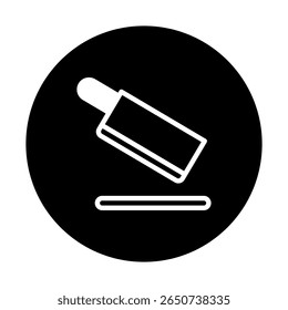 Design minimalista mostrando microscópio em preto e branco perfeito para apresentações educacionais e ilustrações científicas
