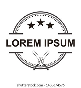 minimalist design and simple, modern, retro for baseball sports