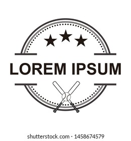 minimalist design and simple, modern, retro for baseball sports