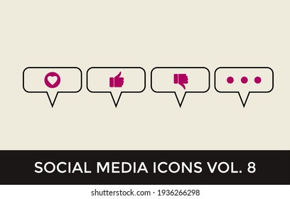 Minimalist design social media bundle icon