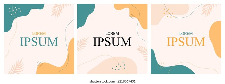 Minimalist design of social media poster template background