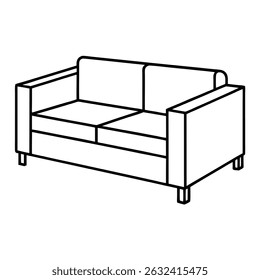 Diseño minimalista de un sofá 