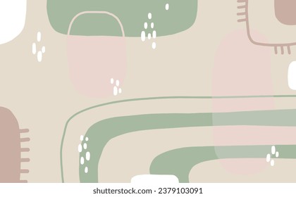 minimalist design style on pastel background, Trendy abstract minimalist organic background. Vector art, stylish templates. vector Illustration.
