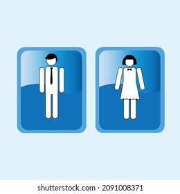 minimalist design for toilet entry signs