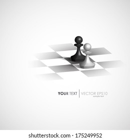 Minimalist design vector chess