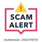 Minimalist design vector icons illustrating scam alerts, featuring themes like fraud detection, phone scam, red alerts, cyber security awareness, digital security and email phishing warnings.
