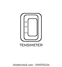 Minimalist design vector tensimeter on white background