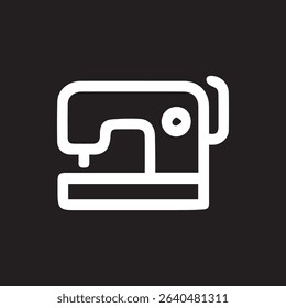 A minimalist design of a vintage sewing machine great for creative projects crafting and sewing related content