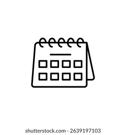 Minimalist Desk Calendar Icon Representing Planning And Organization