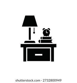 Minimalist desk with lamp and books vector illustration flat design workspace concept