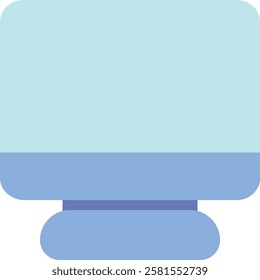 Minimalist desktop computer flat icon