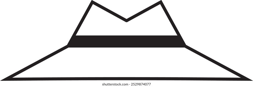 Ilustración vectorial de sombrero de detective minimalista